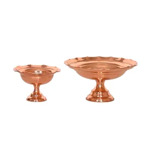 میوه خوری و شکلات خوری مسی مدل لب کنگره کد 024