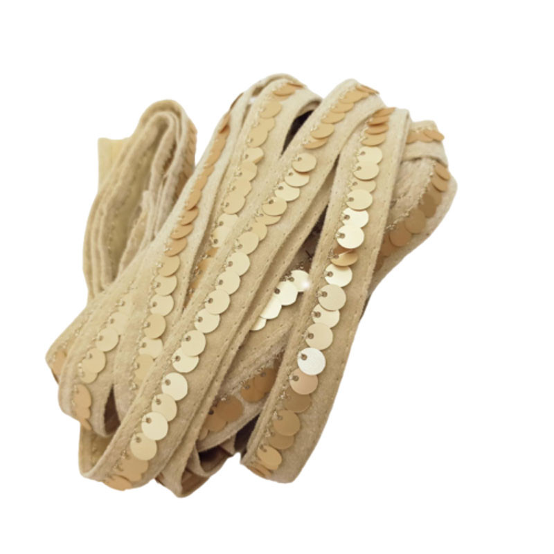 نوار یراق مدل مخمل تک پولک 113 طول یک متر