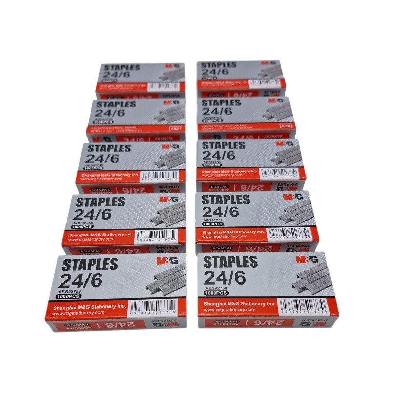 سوزن منگنه ام اند جی کد 92758 سایز 24/6 بسته 10 عددی