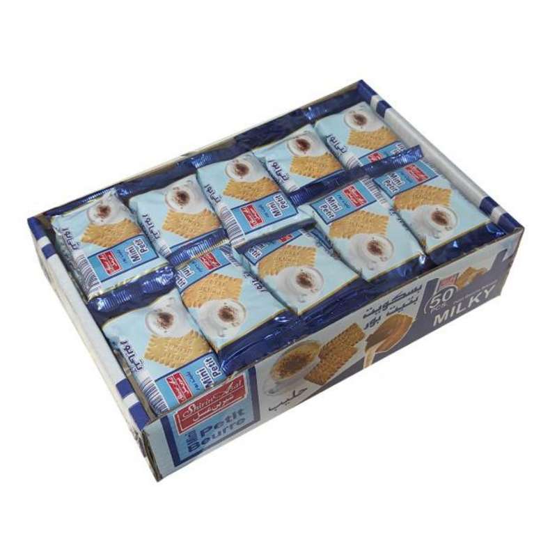 بیسکویت پتی بور شیری شیرین عسل - 13 گرم بسته 100 عددی