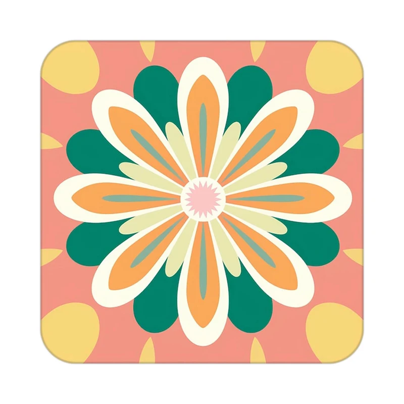 زیر لیوانی کاکتی طرح گل مدل mp17162