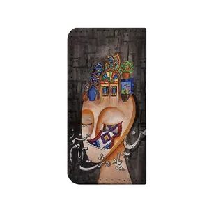 کیف پول چرمی ترمه طراحان ایده مدل من هنوز به یاد دشت آبادم کد snm011