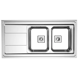 سینک ظرفشویی استیل روکار دو لگنه آلتون مدل SR1204