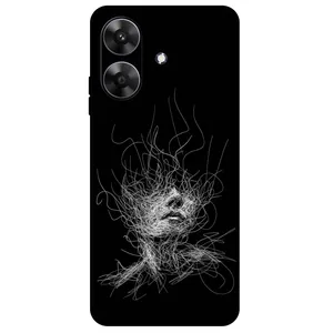 Megafone Face Sketch 7423 Cover For Realme Note 60 / Note 60X
