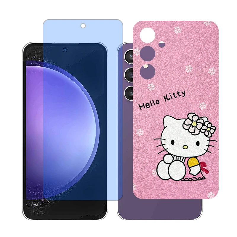 محافظ صفحه نمایش آنتی بلو گلس مدل together مناسب برای گوشی موبایل سامسونگ Galaxy S23 FE به همراه برچسب پوششی پشت گوشی 