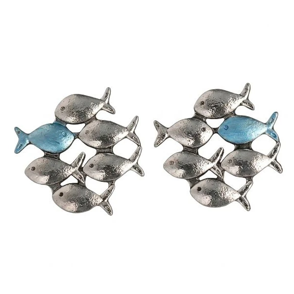 گوشواره میخی زنانه مدل Mini Fishes