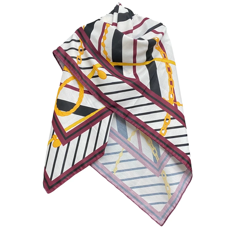 روسری زنانه مدل نخی کجراه پاییزه دست دوز کد 1859