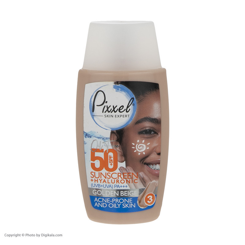 کرم ضد آفتاب رنگی پیکسل spf50 مدل 01 مناسب پوست‌های چرب حجم 50 میلی لیتر به همراه کرم ضد آفتاب رنگی پیکسل spf50 مدل 02 حجم 7 میلی لیتر