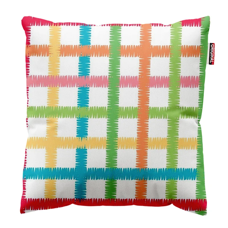  کوسن پاد آفرین طرح خط رنگی زیبا کد 1559 سایز 30*30 سانتی متر