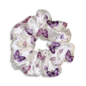 کش مو زنانه مدل اسکرانچی طرح پروانه کیوت کد SCH0178