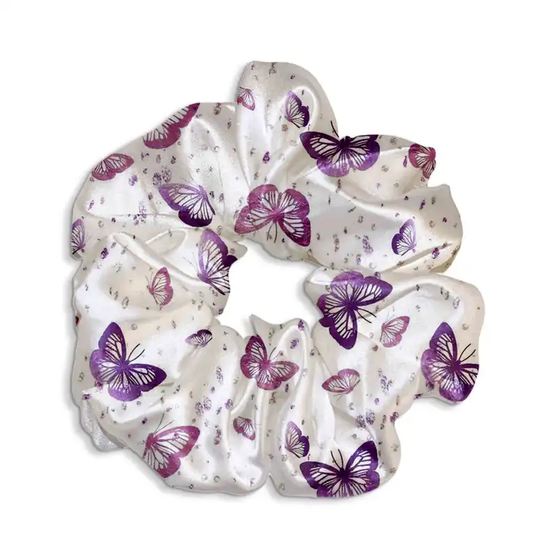 کش مو زنانه مدل اسکرانچی طرح پروانه کیوت کد SCH0178