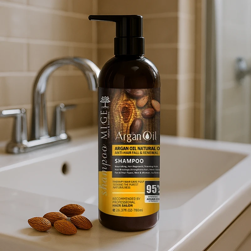 عکس شماره 3 : شامپو ضد ریزش و تقویت کننده مو میگه مدل آرگان مناسب انواع مو حجم 780 میلی-لیتر