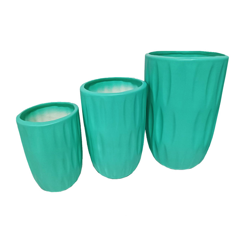 گلدان سرامیکی مدل پاستیلی مجموعه 3 عددی