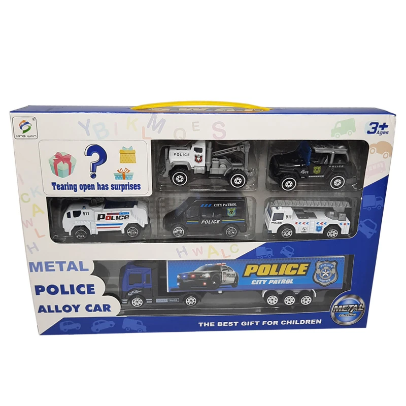 ماشین بازی مدل پلیس مجموعه 6 عددی 