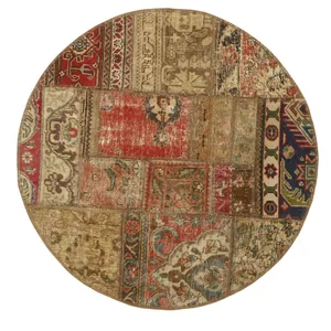 کلاژ فرش دستبافت یک متری مدل تکه دوزی کد 641r