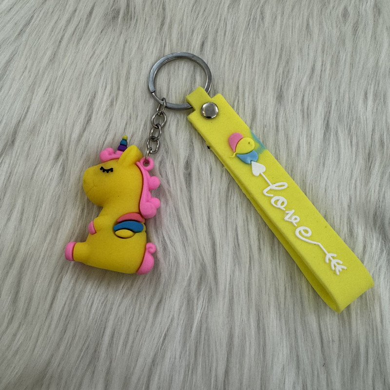 جاکلیدی دخترانه مدل فانتزی سیلیکونی طرح اسب تک شاخ یونیکورن کد uni110