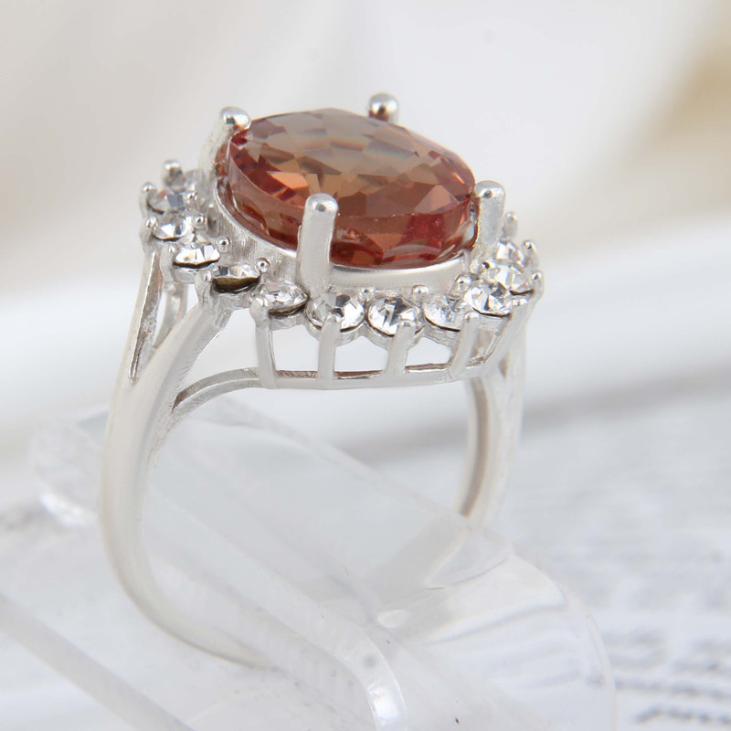 انگشتر نقره زنانه بازرگانی میلادی مدل سنگ الکساندریت کد AW_597