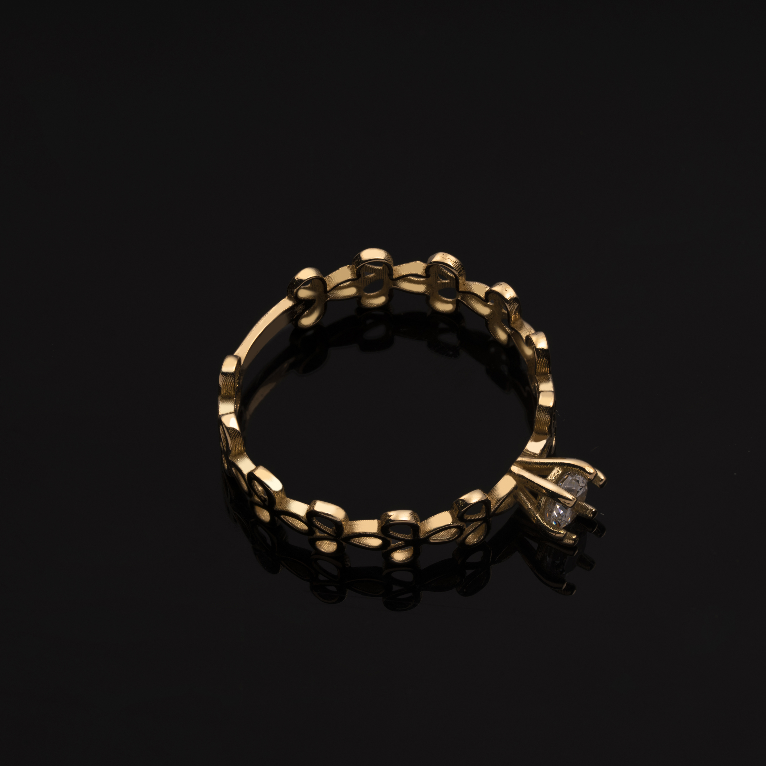 انگشتر طلا 18 عیار زنانه جواهری سون مدل 2727 -  - 2