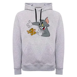 هودی مردانه مدل تام و جری  کد SH9 رنگ طوسی