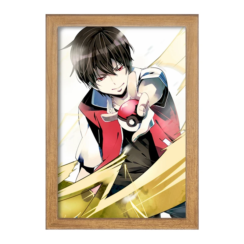 تابلو خندالو مدل ساتوشی و پیکاچو انیمه پوکمون  کد 17352