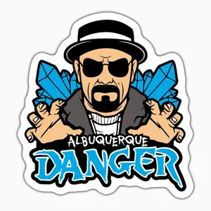 استیکر لپ تاپ و موبایل بووم طرح سریال Breaking Bad مدل Danger2 کد WR57