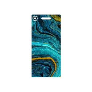 MAHOOT Turquoise marblewith golden streaks Cover Sticker for Sony Xperia XZ1
