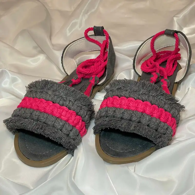 صندل زنانه مدل مکرومه Sh07