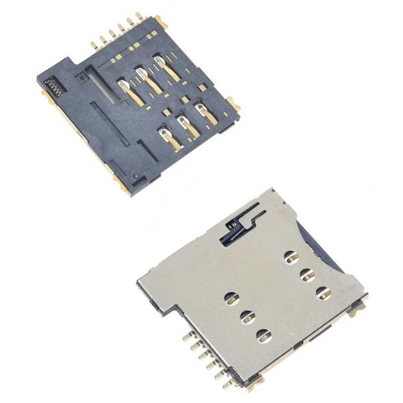 سوکت سیم کارت مدل 6Pin-Micro.SIM.Auto بسته 2 عددی