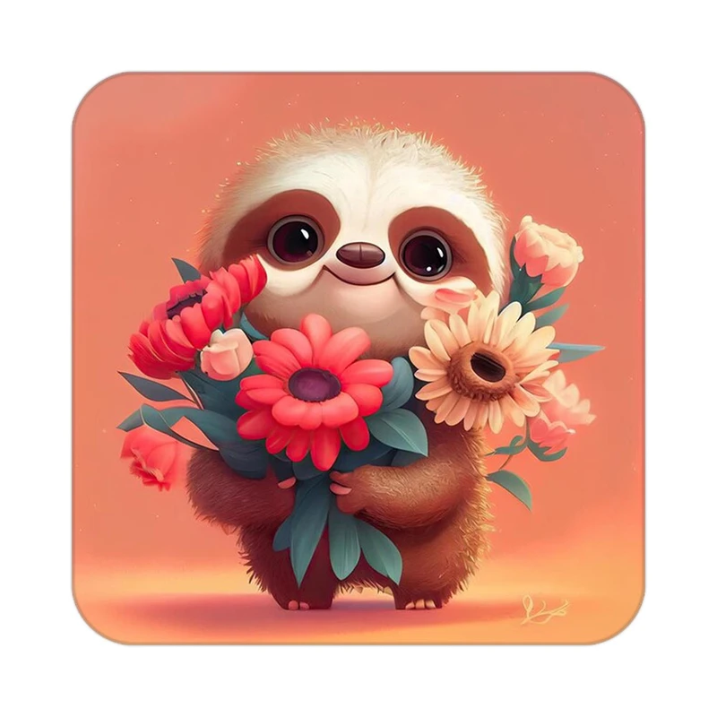 زیر لیوانی کاکتی طرح حیوانات کارتونی مدل mp28743