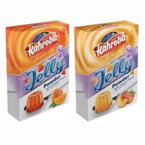 پودر ژله پرتقال و هلو کهربا - 100 گرم مجموعه 2 عددی