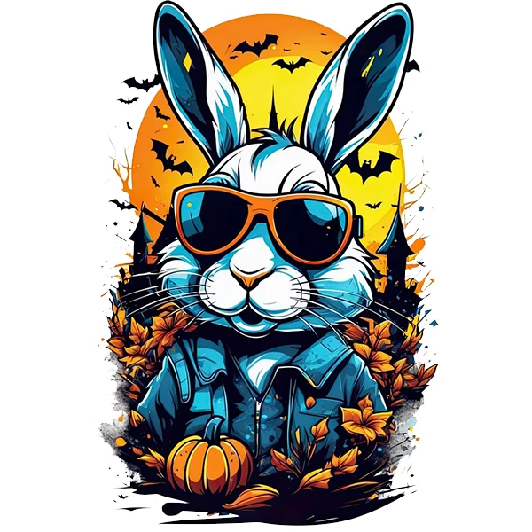 استیکر پارچه و لباس پاد آفرین طرح خرگوشی کد 3931