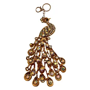 جاکلیدی زنانه مدل طاووس gold