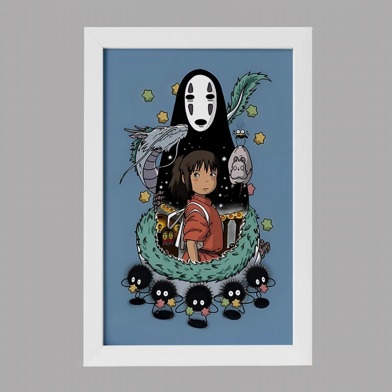 تابلو خندالو مدل انیمه شهر اشباح (Spirited Away) کد F4913