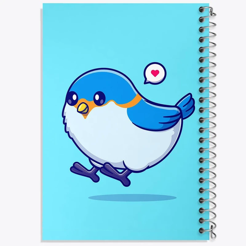 دفتر مشق 100 برگ خندالو طرح حیوانات بامزه گنجشک کد 29694