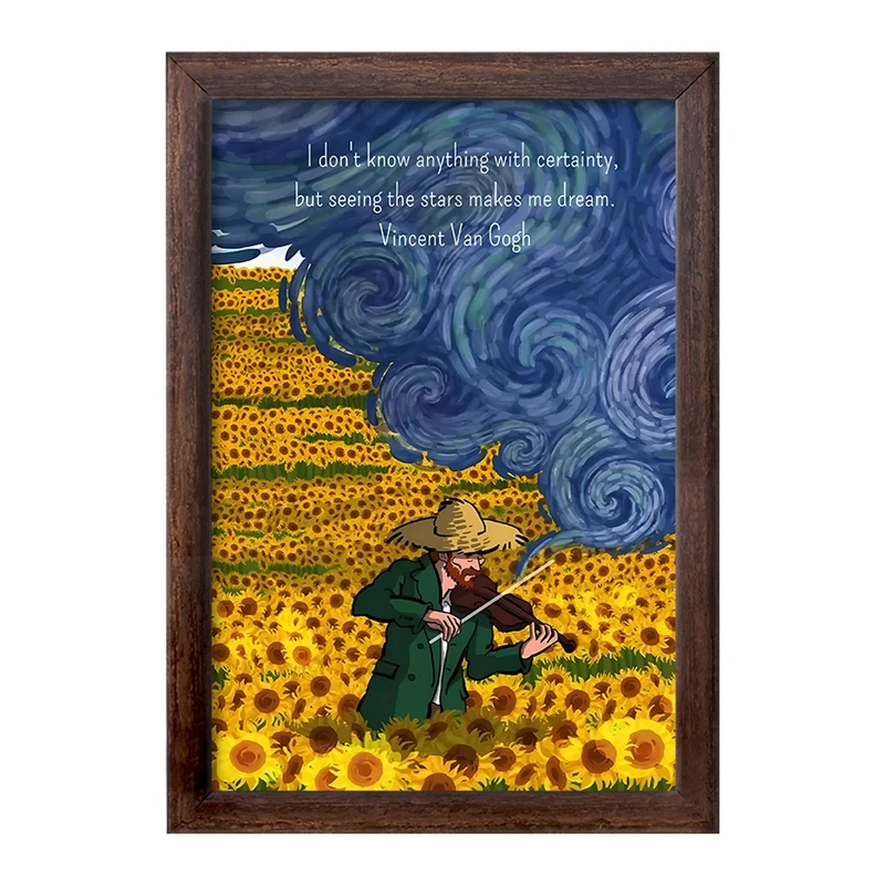 تابلو خندالو طرح ونسان ونگوگ کد F3921