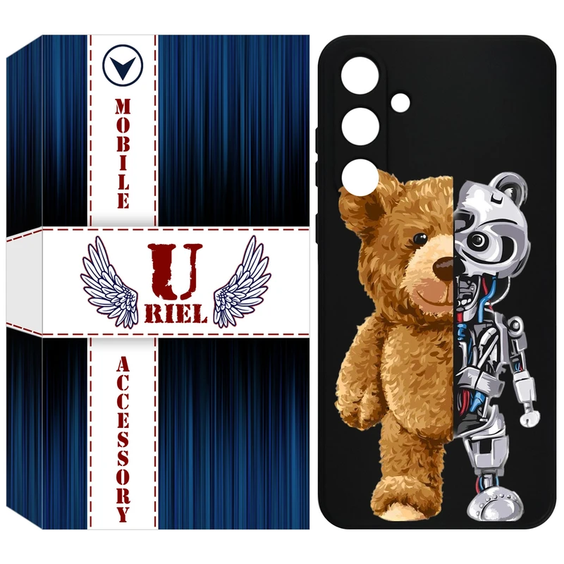 کاور یوریل قاب مدل KSH کد 40 طرح خرس مناسب برای گوشی موبایل سامسونگ Galaxy A55