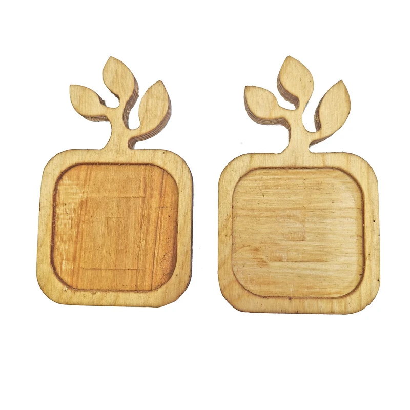 زیر لیوانی طرح برگ بسته 2 عددی