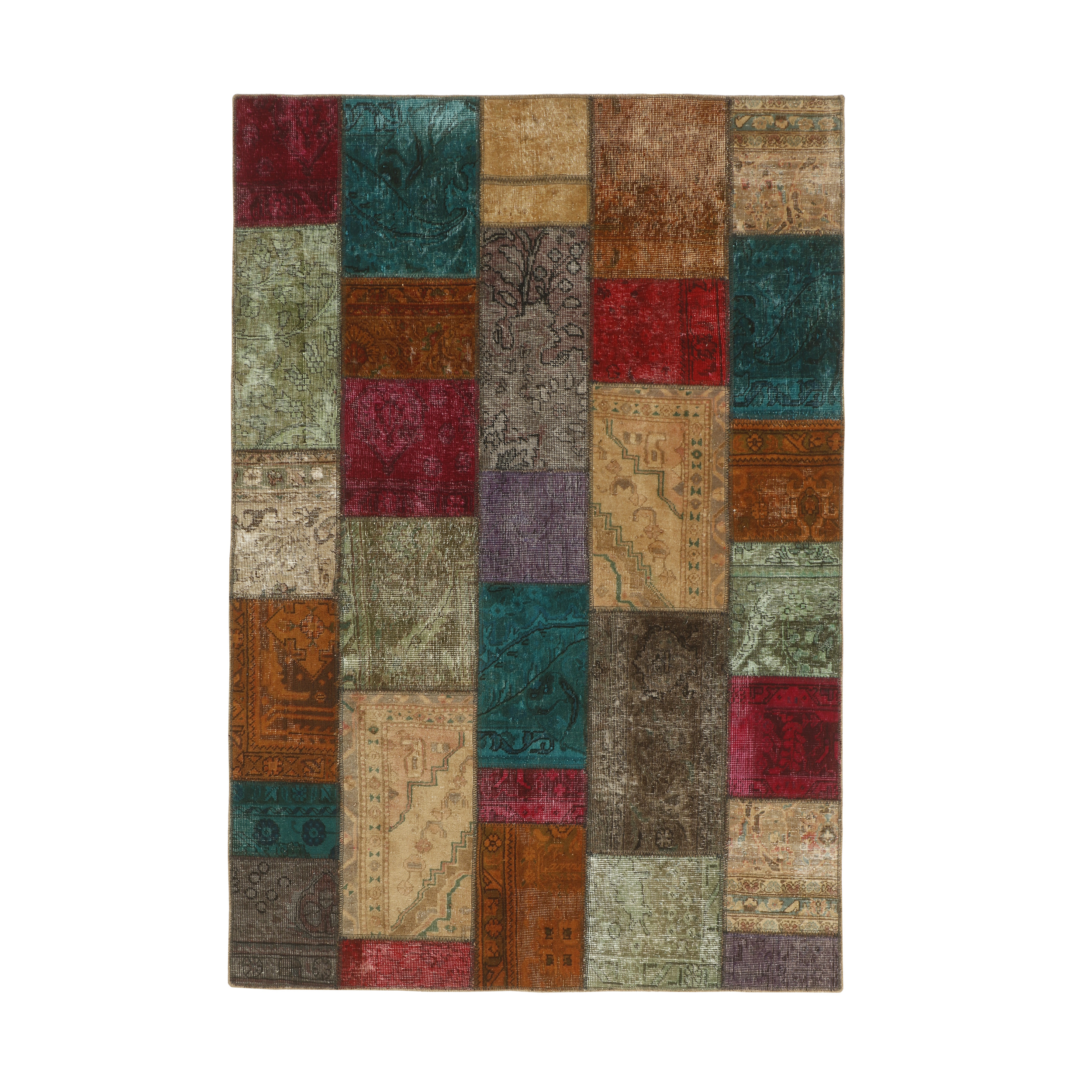  کلاژ فرش دستبافت سه متری مدل تکه دوزی کد 540959