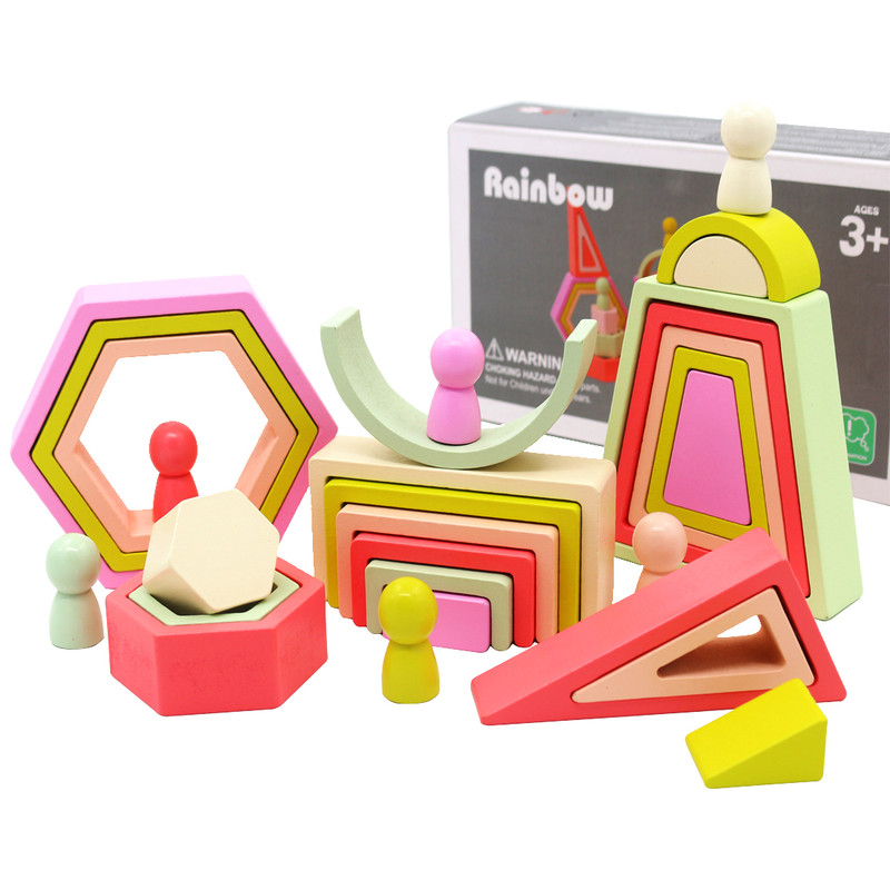 بازی آموزشی باکیدز مدل مونته سوری اشکال رنگین کمان