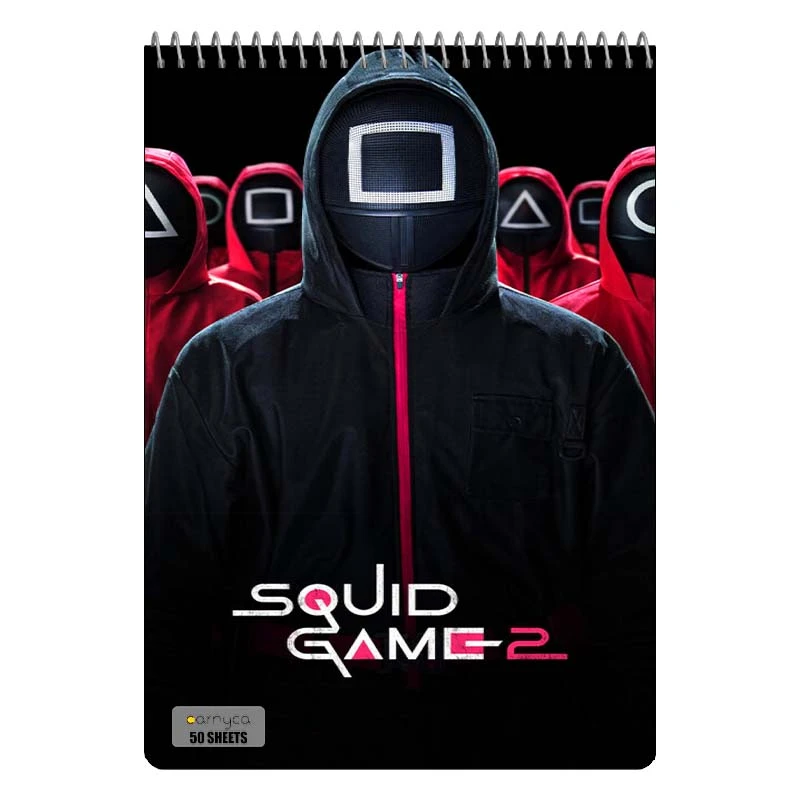 دفتر نقاشی 50 برگ سیمی کارنیکا طرح بازی مرکب Squid Game کد 79733