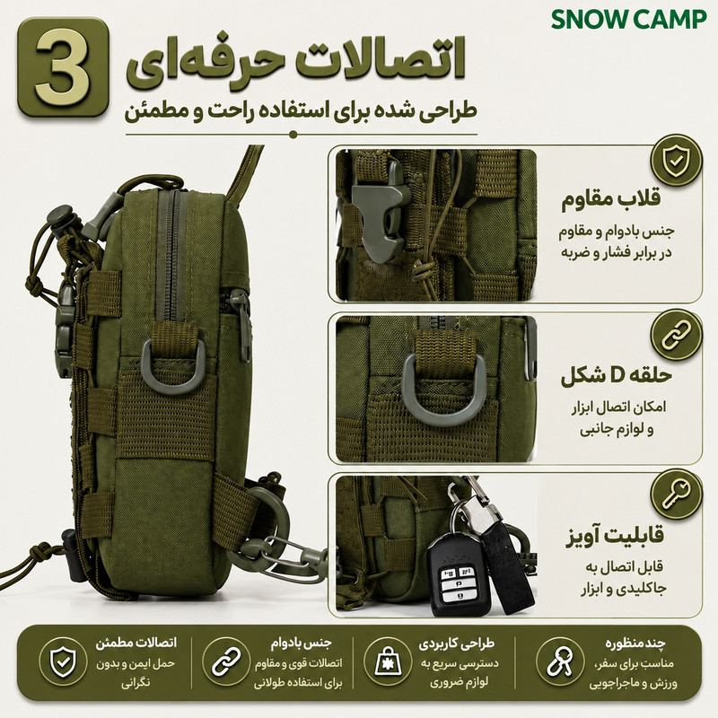 کیف دوشی و کراس بادی اسنو کمپ مدل تکتیکال کد Compact
