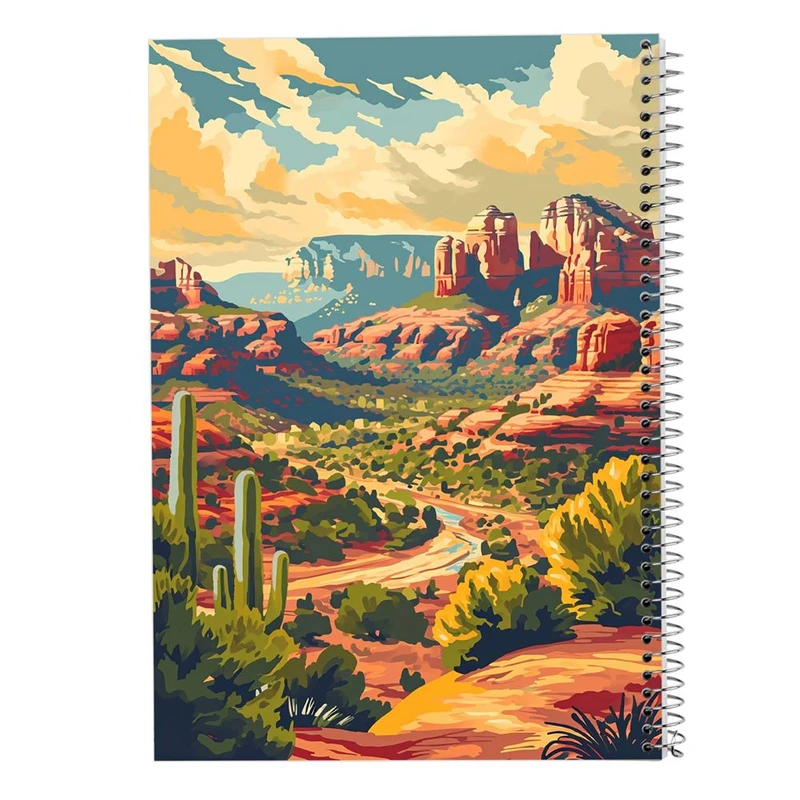 دفتر شطرنجی 50 برگ مدوپد طرح کویر کد DF16661