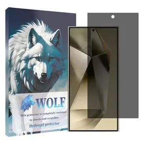 Wolf Hydrogel model privacy Screen Protector for Samsung Galaxy S24 Ultra mobile phone
