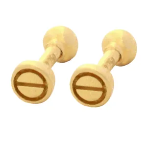 گوشواره طلا 18 عیار زنانه طلای مستجابی مدل گلگوش گرد کد 04