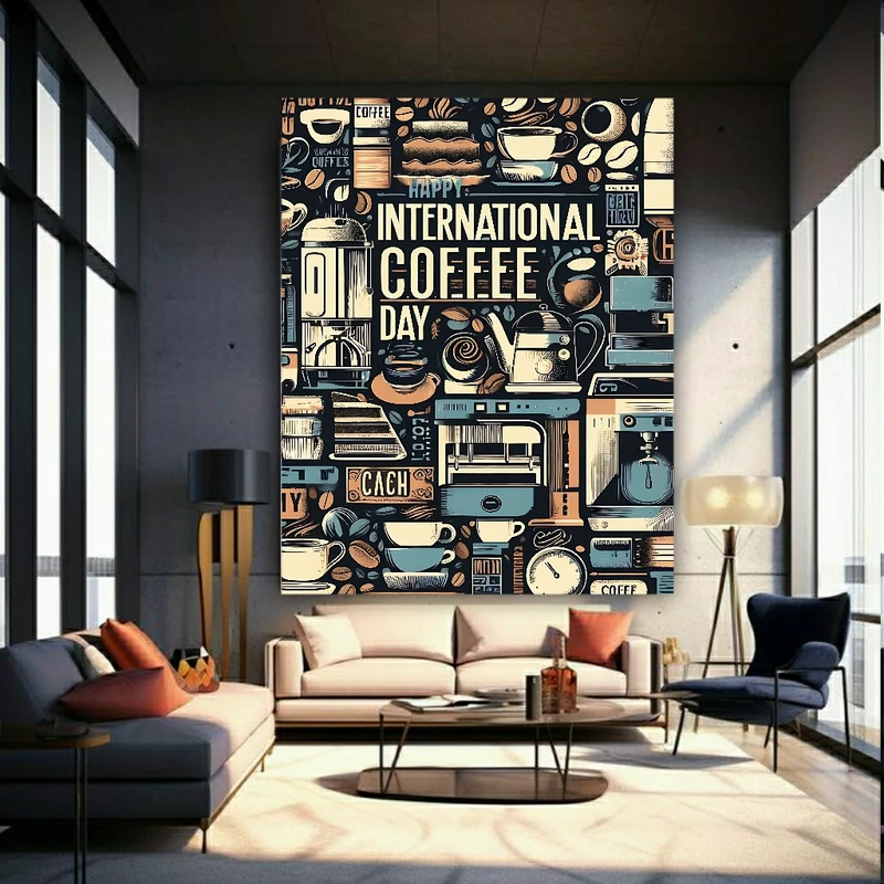  پوستر دیواری طرح INTERRNATIONAL COFFEE DAY کد AR1580