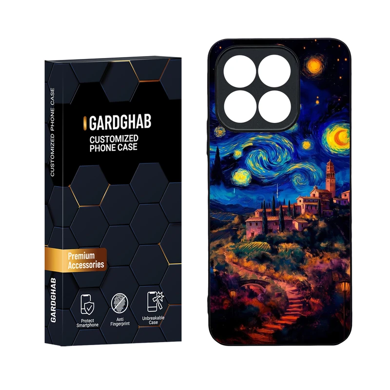 کاور گارد قاب مدل دور ژله ای هنری مناسب برای گوشی موبایل آنر Honor X6b 4G