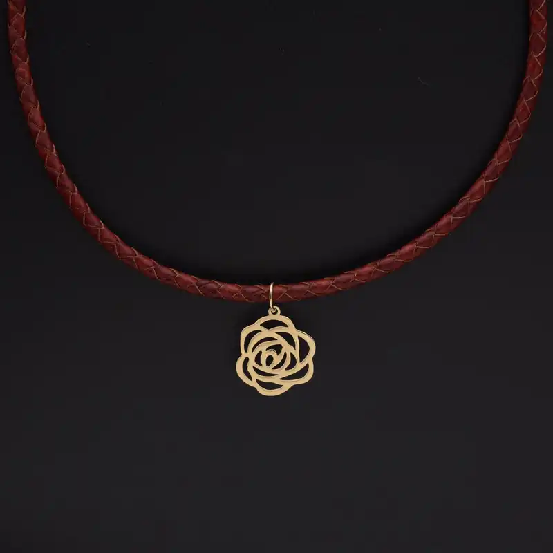 گردنبند طلا 18 عیار زنانه الن نار مدل گل رز ELN9833374