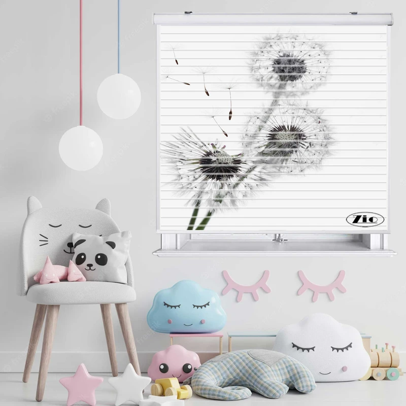 پرده زبرا زیو مدل سیلوئت L-5049 سایز 150x150 سانتی متر