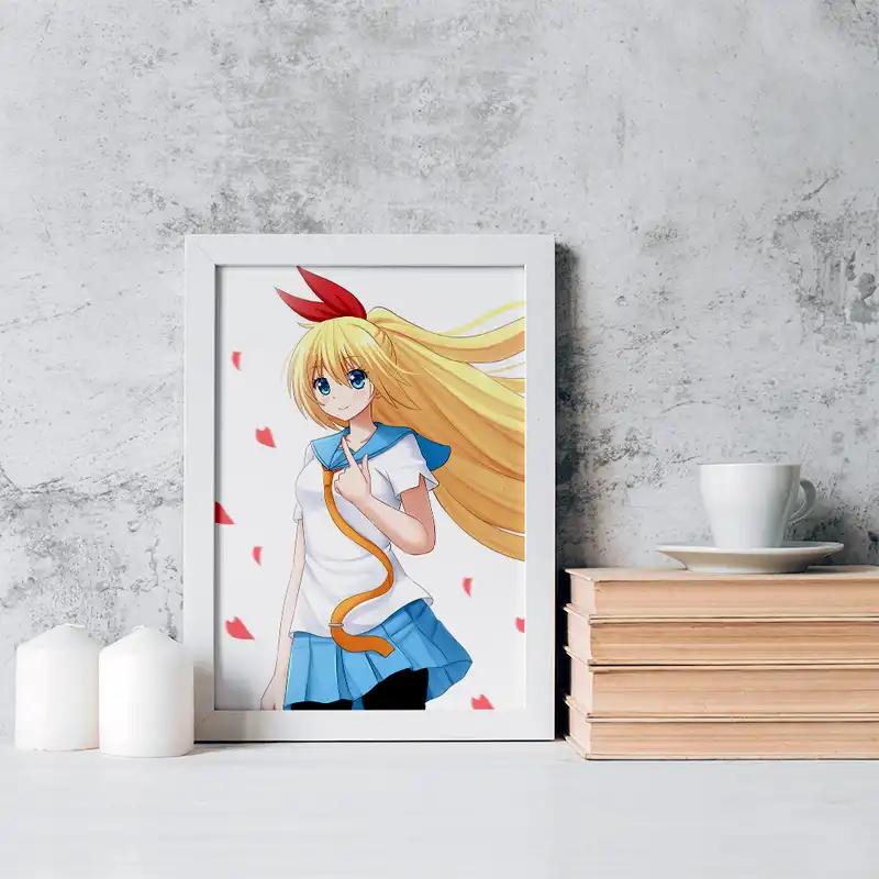 تابلو خندالو مدل انیمه عشق دروغین کد 17204