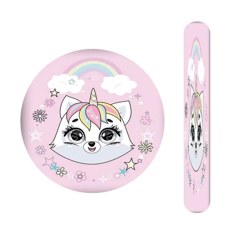 آینه آرایشی جیبی مدل گربه کد 567  به همراه سوهان ناخن